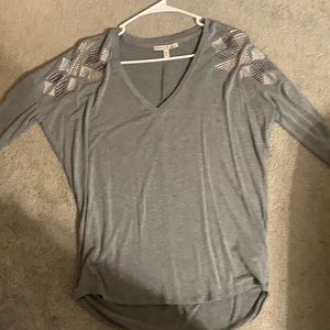 Grey embellished top
